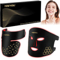Red Light Therapy for Face and Neck 850nm Infrared &amp Red Light Mask 4 Modes LED Face Mask Light Therapy with Neck Masks 2600mAh Rechargeable Portable Skincare Device at Home &amp Travel