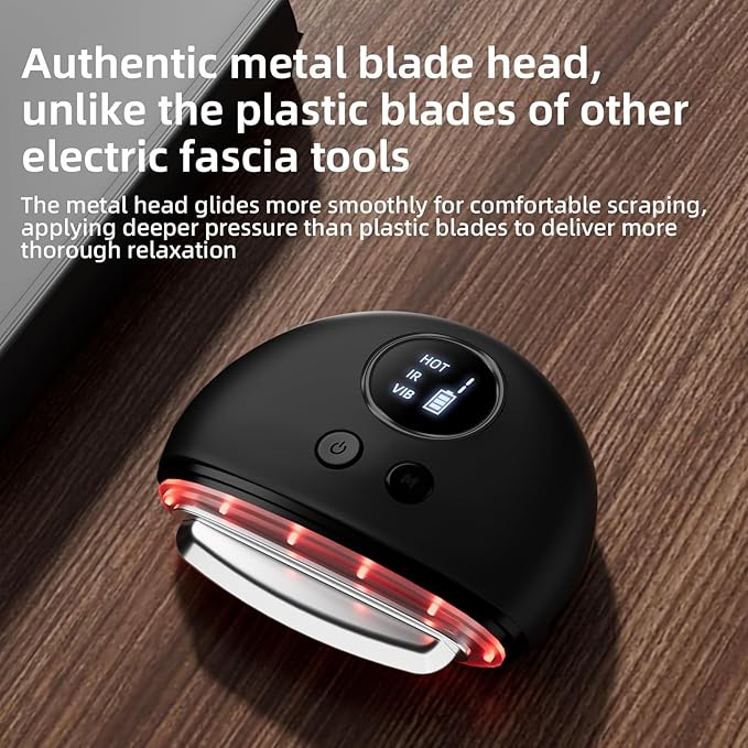 NHO Electric Fascia Knife Heating and Vibration Muscle Scraper Tool Fascia Blaster Fascia Tool Massage Tools for Deep Tissue IASTM Trigger Point Massage Tool Gua Sha Myofascial Release Tool