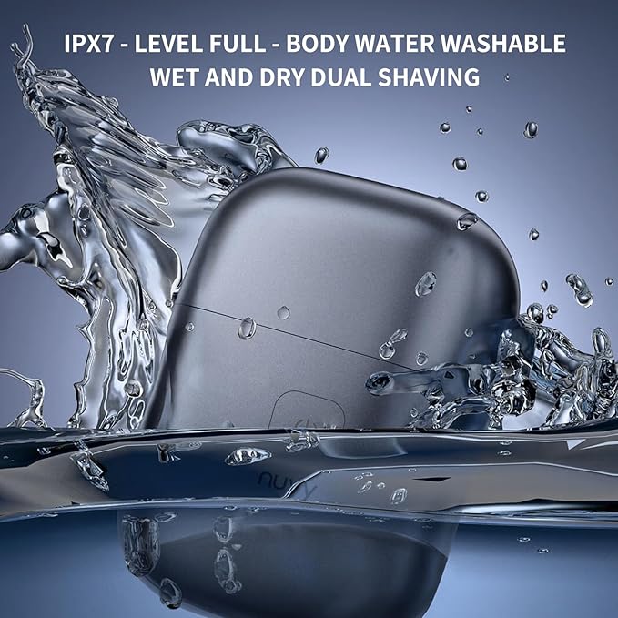 Professional Cordless Electric Shaver for Men - Fast Charging Wet/Dry Mini Travel Razor with Floating Heads Precision Beard Trimmer IPX7 Waterproof for Shower Use