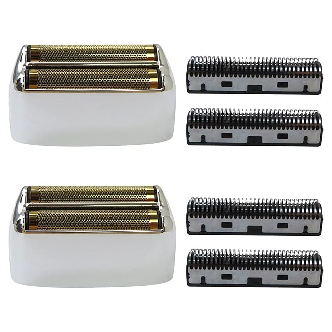 2-Pack Replacement Foil and Cutters Compatible for BaBylisPRO Double Foil Shaver Replacement Foil Compatible for BaBylisPRO FXFS2 Shaver - Silver
