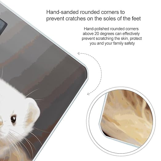 Ferrets Bathroom ScaleHighly Accurate Digital Weighing Machine for People Bright LED Display Weight Scale for The Aldult Home Use