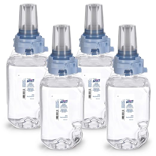 PURELL Advanced Green Certified Instant Hand Sanitizer Foam Fragrance Free 700 mL Foam Hand Sanitizer Refill for PURELL ADX-7 Push-Style Dispenser (Pack of 4) - 8704-04