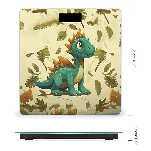 Cute Cartoon Dinosaurs Bathroom ScaleHighly Accurate Digital Weighing Machine for People Bright LED Display Weight Scale for The Aldult Home Use
