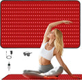 Red Light Therapy Mat for Full Body Foldable 480 LEDs Near Infrared Light Therapy Pad 660nm&amp 850nm 2in1 LEDs Light Blanket High end Leather 5 Power Levels UP to 65W 39.4'x23.6'