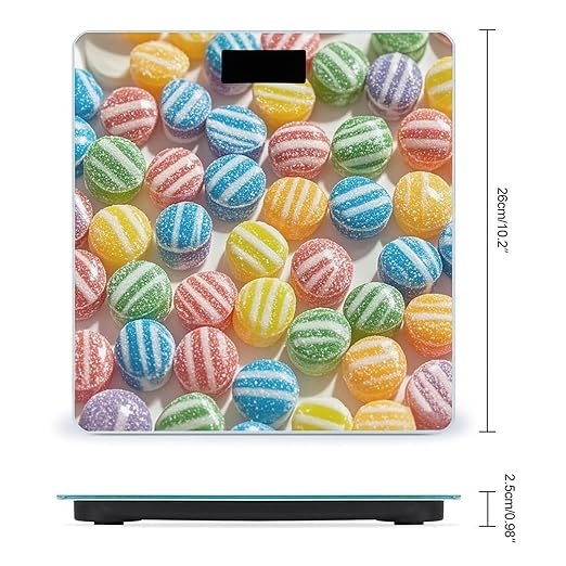 Rainbow Candy Scale for Body Weight Digital Bathroom Scale Toughened Glass High Precision Scales for Body Weight with Large LCD Backlight Display Weight Scales