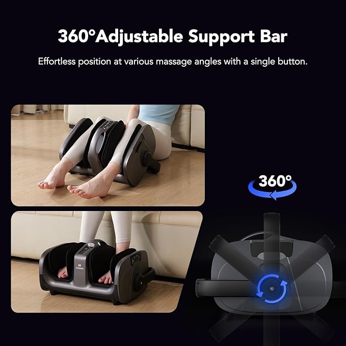 Foot Massager with Heat &amp Vibration Shiatsu Foot and Calf Massager for Pain Relief Deep Tissue Kneading-Massage Feet Leg Calf Ankle Arms