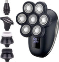 Electric Razor for Men Multi Bald Electric Shaver for Men Grooming Kit Digital Display 7D Head Hair Trimmer Beard Razor Wet Dry Facial Shaving Machine
