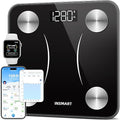INSMART Body Fat Scale Smart Scale for Body Weight 0.1lb High Accuracy Digital Bathroom Weight Scale for BMI Body Fat Muscle 17 Body Composition Analyzer Sync with App LED Display 400lb Black