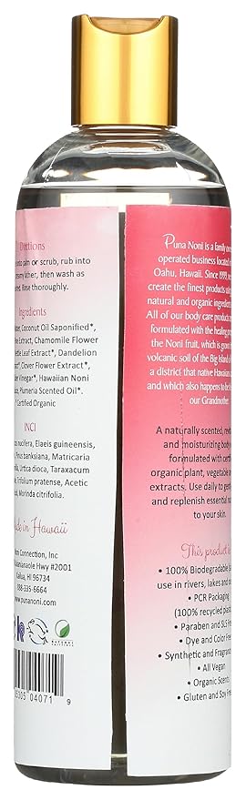 Puna Noni Plumeria Body Wash 12 Fz