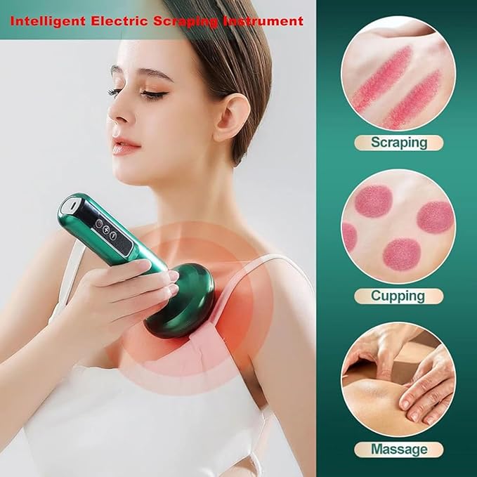 DAQIFCBO Handheld Cellulite Massager 2025 New Cellulite Remover for Legs Cordless Rechargeable Vibrating Massager Body Shaping Machine for Arms Legs Back Used at Home Green