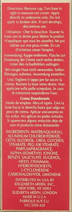 Elizabeth Arden Red Door Cream Deodorant 1.5 oz.