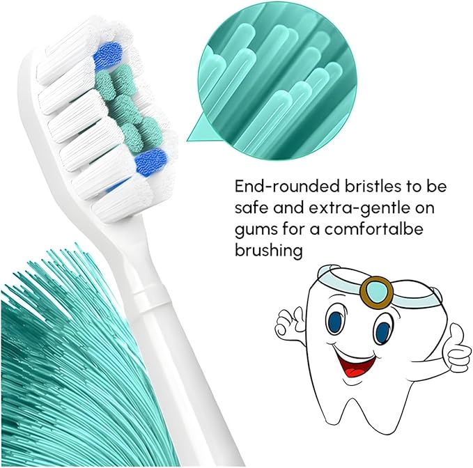 Replacement Toothbrush Heads Compatible with Philips Sonicare Electric Brush Head 1100 2100 4100(White-12 Pcs)