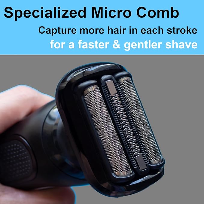 Series 5/6 53B Replacement Head for Braun Electric Foil Shaver Compatible with New Generation Braun Razors 5020cs 5018s 5035s 5049cs 5050cs 6020s 6040cs 6075cc 6072cc 6090cc (2 Count)