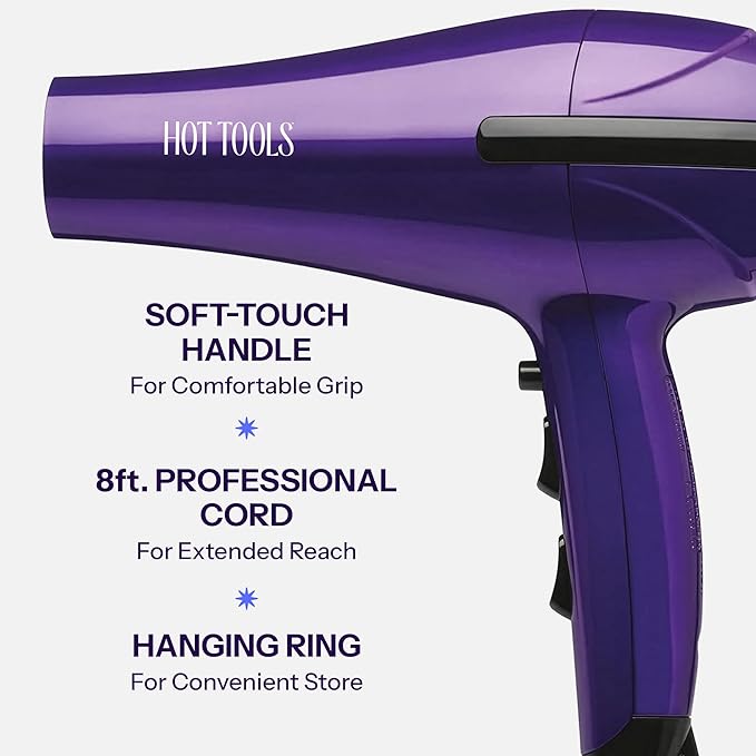 Hot Tools Pro Artist 1875W Turbo Ceramic + Ionic Hair Dryer | Fast Dry Lightweight