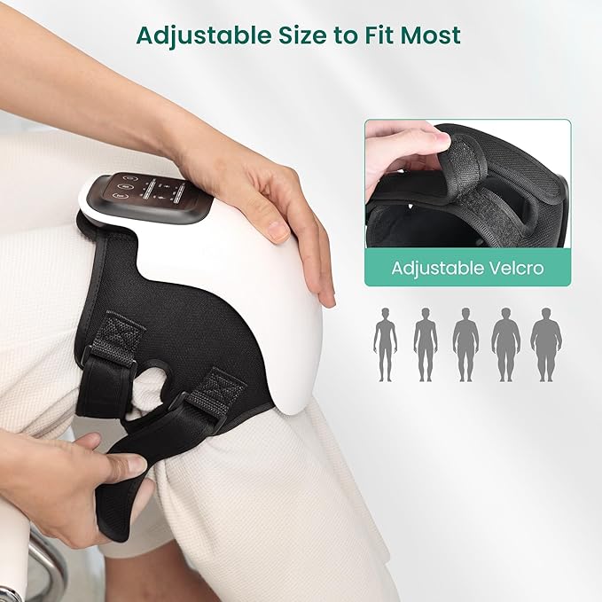 Snailax Knee Massager with Heat Red Light &amp Vibration Knee Heating Pad Heated Knee Wrap Gift for Mom Dad Men Women
