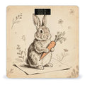Vintage Rabbit Scale for Body Weight Sturdy Tempered Glass Weighing Scales with LCD Display Accurate Digital Bathroom Scale Convenient Body Fat Smart Scales Easy Read