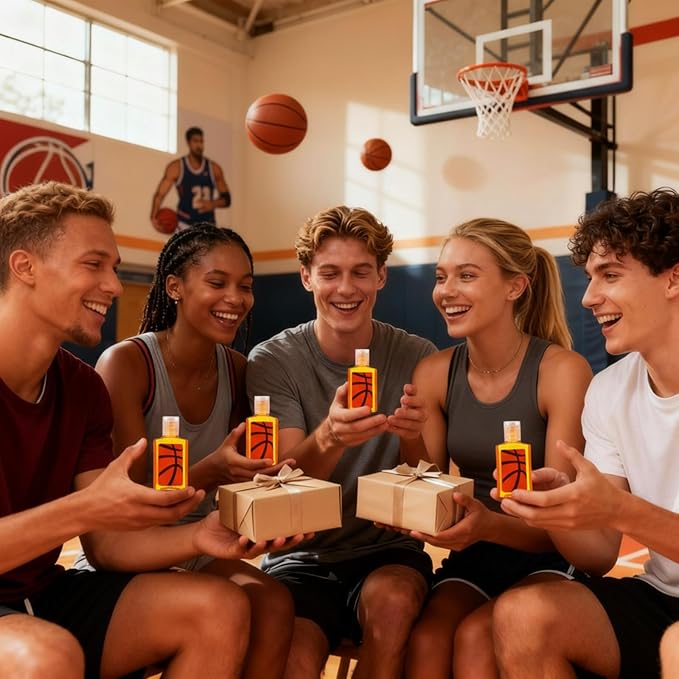 50 Pcs Basketball Party Favors - Mini Hand Sanitizer Bulk (Not Rinse-Free) 1 Fl oz Travel Size Gifts for Basketball Lovers Team Players Senior Night Sports Birthday