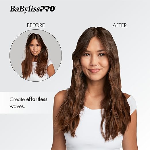 BabylissPRO Porcelain Ceramic Triple Barrel Waver Black