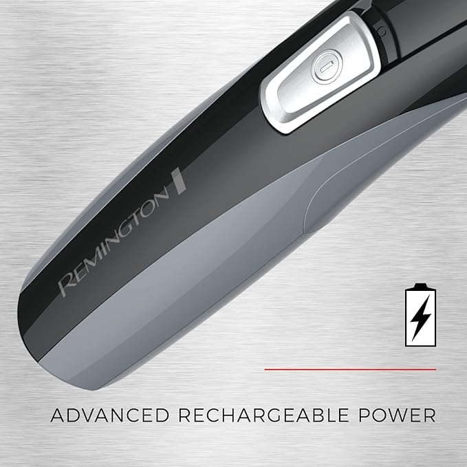 Remington Head to Toe Advanced Rechargeable Powered Body Groomer Kit Beard Trimmer (10 Pieces) 6.3 Inch Black