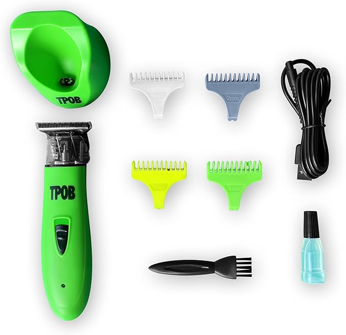 TPOB Ghost X Beard Trimmer Hair Clippers for Men Professional Hair T-Blade Trimmer Cordless Rechargeable Edgers Clippers Electric Beard Shaver (Ghost X Slime)