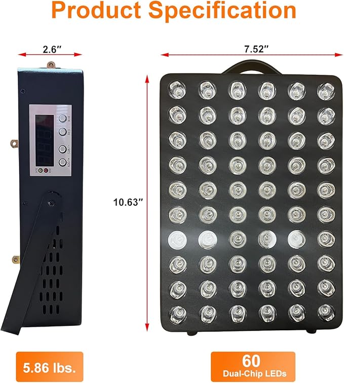 Red Light Therapy for Face and BodyNear Infrared Light Therapy for Pain ReliefSleep Skin Health Recovery with 660nm 850nm 300W High Power Panel Infrared Therapy or Infrared Light Therapy Device