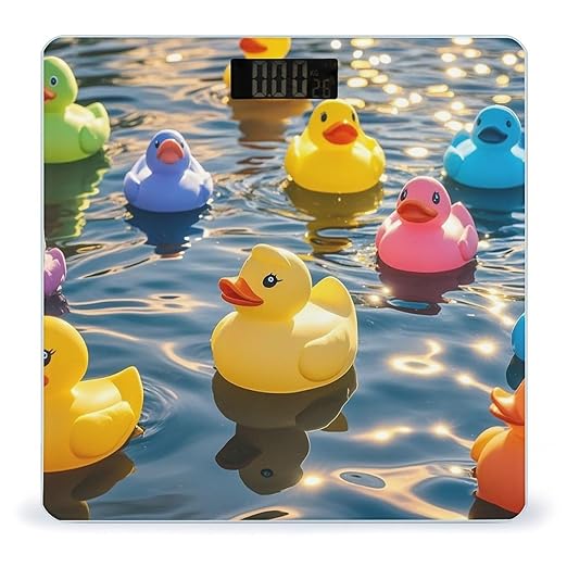 Rubber Ducks Smart Scale for Body Weight Accurate Bathroom Scale with LED Display Digital Weight Scales Weighing Machine High Precision Scales for Bath Home