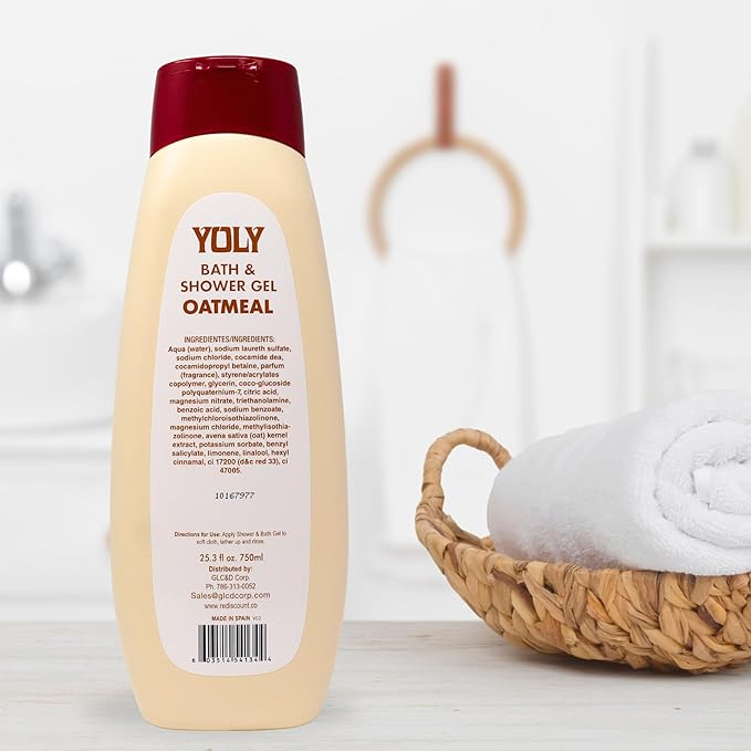 YOLY Oatmeal Body Wash - Daily Moisturizing Refreshing &amp Rejuvenating 25.3 Fl Oz