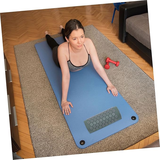SECFOU Acupressure Massage Pillow Set with Portable Carrying Bag Shiatsu Therapy Cushion and Washable Yoga Massage Mat for Back and Neck Relief Home and Travel Use