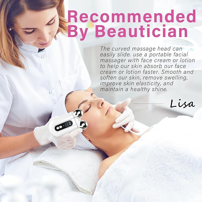 Microcurrent Facial Device Professional Anti-Aging Skin Tightening Machine with Red Light Microcurrent Facial Roller for Instant Face Sculpting &amp Toning Jawline Defining &amp Eye De-Puffing