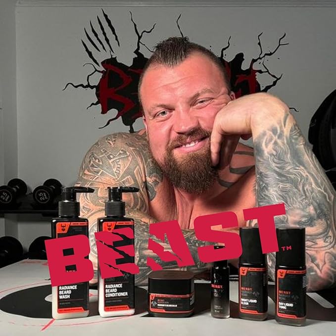 The Beard Struggle Eddie Hall Beast Line Body Wash – Ragnarok Rising Cologne-Grade Scent – Deep Cleanse Without Dryness – Paraben-Free Vegan-Friendly 8 fl oz