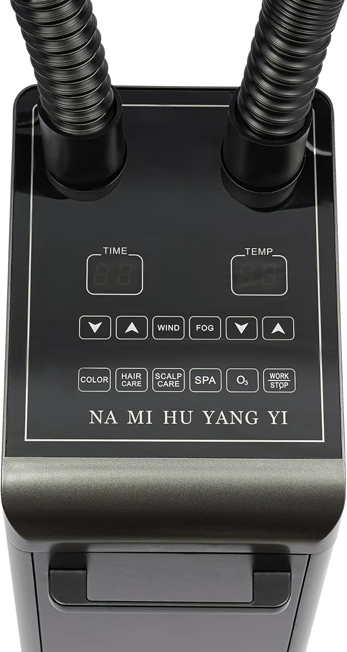 Hair Steamer700W Adjustable Temperature and TimeMulti-Function Standing Hair Steamer with Wheelsfor Hairdressing Salons Barber Shops110V