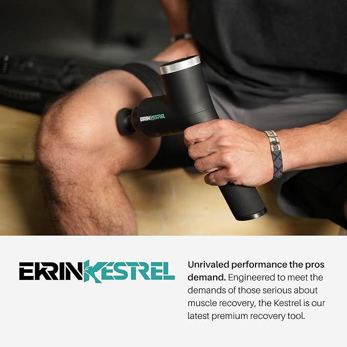 Ekrin Athletics Kestrel Massage Gun: Enhanced Precision &amp Comfort for Superior Muscle Recovery &amp Wellness | Relieve Sore Muscles and Stiffness