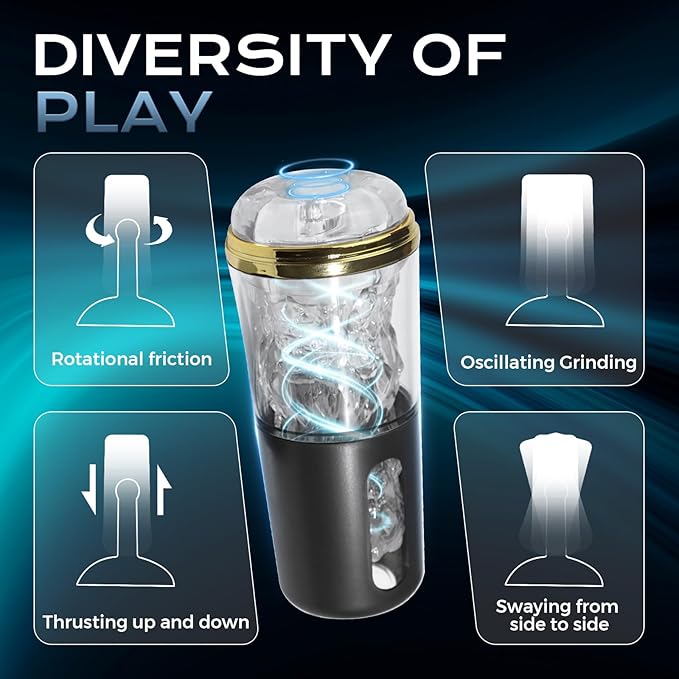 Male Masterburbatar Hands Free with Massager Sucking Modes Automatic Male Masterbuters Silicone Sleeve Pussy Pocket Sleeve Tight Viboators Silent Electric Blowjobob Machine Underwear (Large)