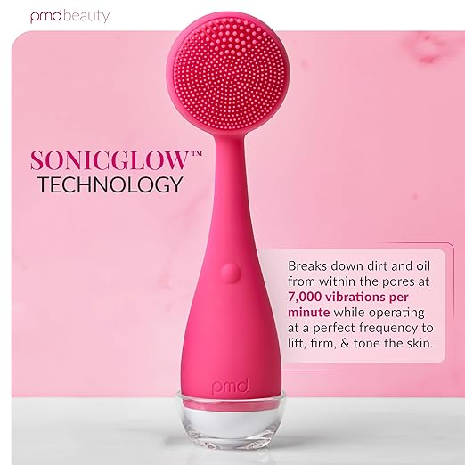 PMD Clean - Smart Facial Cleansing Device with Silicone Brush &amp Anti-Aging Massager