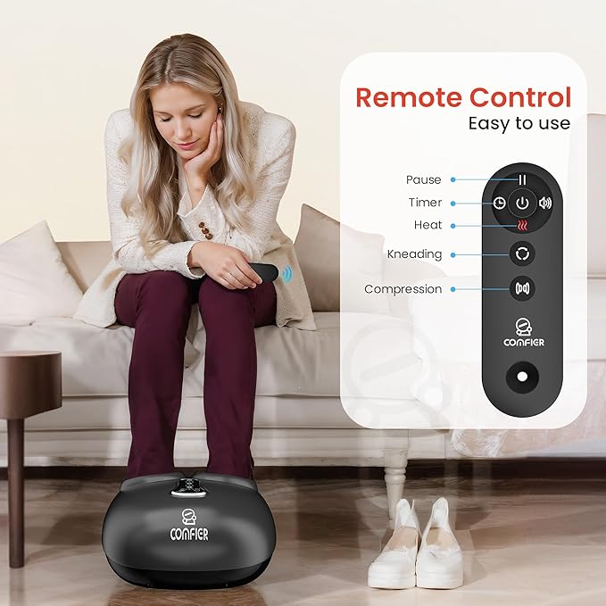 COMFIER Shiatsu Neck and Shoulder Massager &amp Upgrade Foot Massager