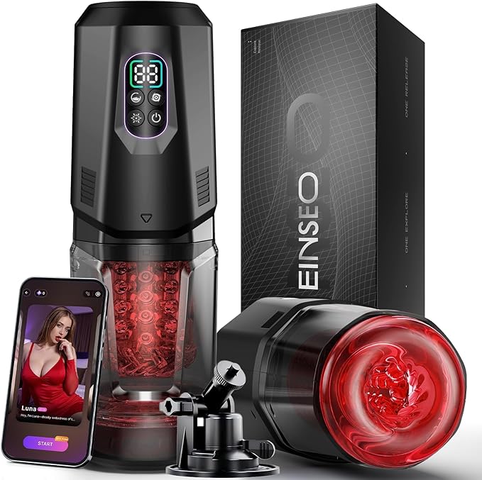 2026 New Edition Male Masterburbatar Hands Free Heating 7 Thrusting Rotating Male Mastusbafor Blowjobob Machine for Man Automatic Tight Sleeve Underwear SEF588