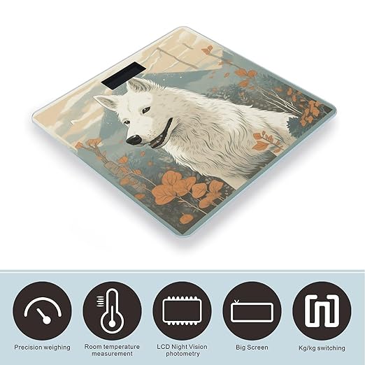 Pen Next to Dog Scale for Body Weight Highly Accurate Digital Bathroom Scale Sturdy Tempered Glass Weighing Scales with LCD Display Fashion Body Fat Smart Scales 400lb