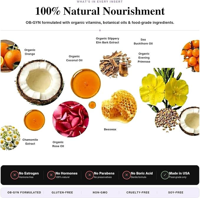 NeuEve Assorted Long-Lasting Vaginal Moisturizer Inserts | OB-GYN Formulated | Hormone-Free &amp Estrogen-Free | 100% Natural | 3-Phase Starter System | 7 Count | Much More Than JUST A MOISTURIZER