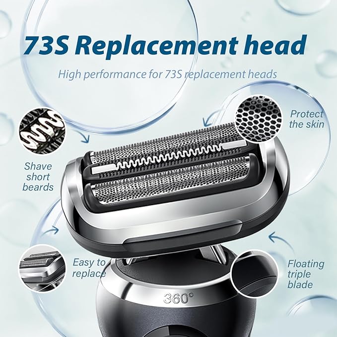 73S Replacement Shaver heads Compatible with Series 7 Replacement Headsuitable for 7020 7027 7071 7075 7085.