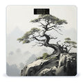 Pine on Mountain Slope Scale for Body Weight Highly Accurate Digital Bathroom Scale Sturdy Tempered Glass Weighing Scales with LCD Display Fashion Body Fat Smart Scales 400lb