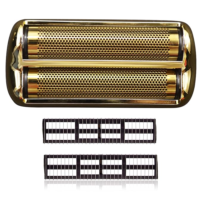 Replacment Foil and Cutter for Babyliss Pro MetalFX Double Foil Shavers Head2 CountGold