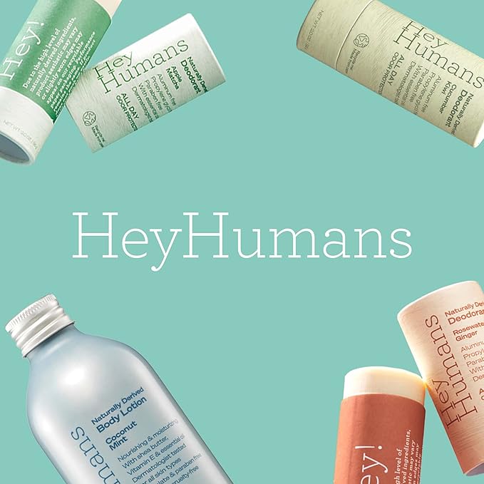 Hey Humans Rosewater Ginger Moisturizing Body Wash with Natural Ingredients &amp Jojoba Oil | Clean Vegan Sulfate Free Bath &amp Body Wash for Women | Recyclable Bottle 14 fl. oz. - Pack of 3