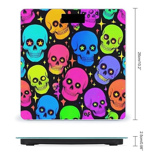 Energy Saving Scale Bathroom Weighing Scale Smart Scale for Body Weight Digital Funny Skulls