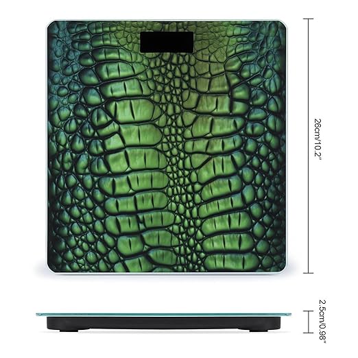 Alligator Skin Weight Scale Large Bathroom Scales Digital Weight with Bright LED Display Non Slip Automatic Weighing Scale Fashion Weighing Machine for Body