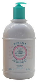 Perlier:White Almond Nourishing Bath Cream Measuring Cap * 101.4 Fluid Ounces (3000mL) Convenience Bottle * [ Italian Import ]