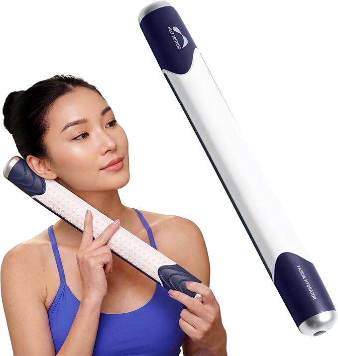 MELT Method Fascia Hydrator – Vibration Therapy Tool for Lymphatic Flow &amp Tension Relief – 6 Treatment Surfaces &amp 4 Calibrated Vibration Settings – Gentle Fascia Release &amp Hydration Suppor
