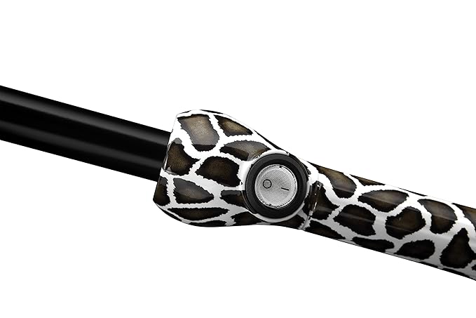 Jose Eber: Clipless Curling Iron 1 (25mm) - Giraffe - Professional Tourmaline Ceramic Barrel Wand Styling Tool Ion Technology Heat Resistant Glove