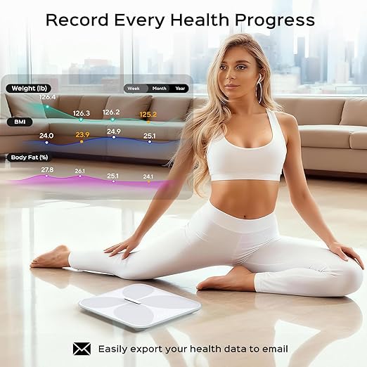 Wyze Smart Scale X Butterfly - Bathroom Scale for Body Weight BMI Body Fat Muscle Mass Accurate Bluetooth Digital Scale for Body Composition Analyzer | Sync Health Apps | ITO Glass 400 lbs White