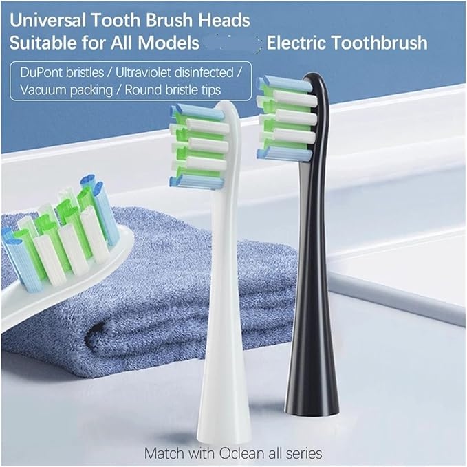 4/12 Pcs Replaceable Brush Heads Suitable Compatible for Oclean X/X PRO/ Z1/ F1/ One/Air 2 /SE Sonic Electric Toothbrush Refills(4gray)