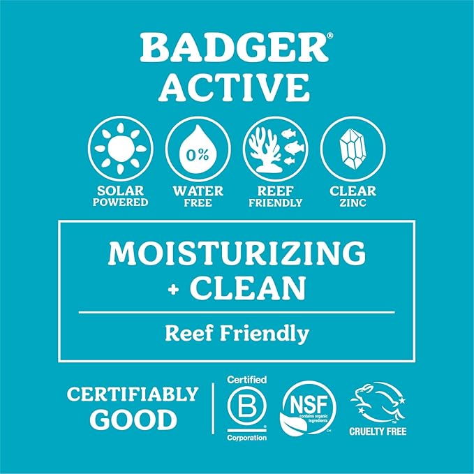 Badger SPF 15 Mineral Sunscreen Lip Balm and SPF 50 Mineral Sunscreen